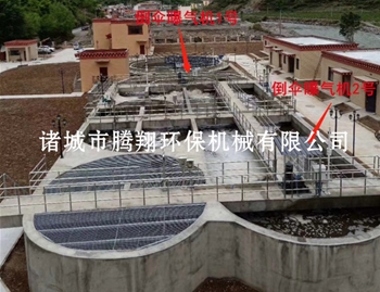 發往四川的倒傘曝氣機使用現場